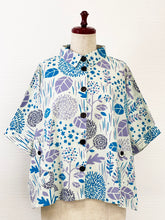 Tab Pocket Jacket - Marigold Print - Natural/Blue