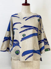 Flare Sleeve Pullover - Bamboo Bubble Print - Light Grey