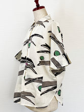 Short Sleeve Tuck Jacket - Bamboo Bubble Print - Natural