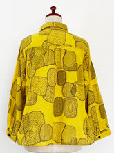 Tuck Jacket - Agate Print - Mustard