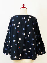 Tuck Pullover - Mini Dots Print - Black
