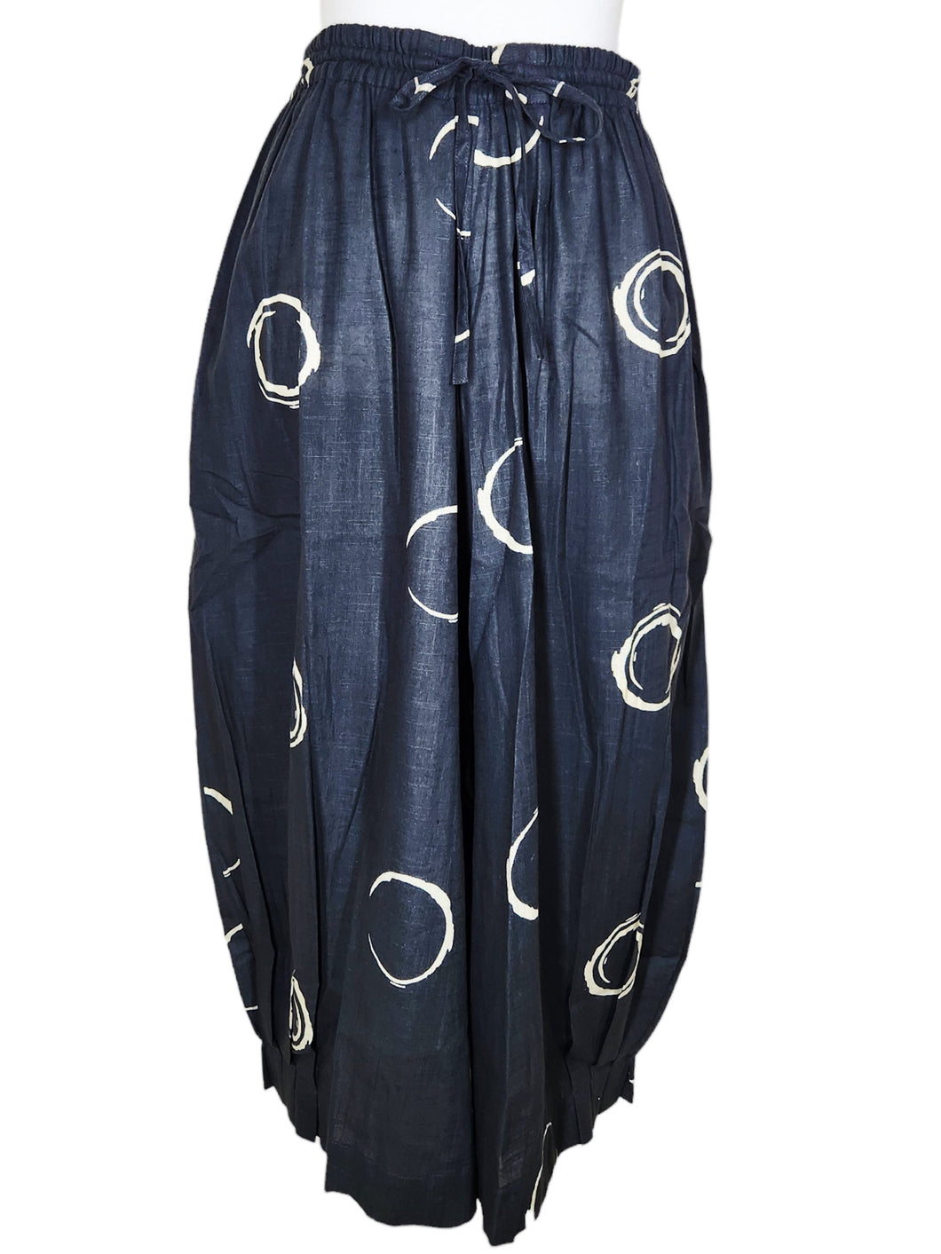 Wide Pants - Circle Print - Black