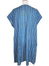 French Sleeve Tunic - Stripe Print - Blue