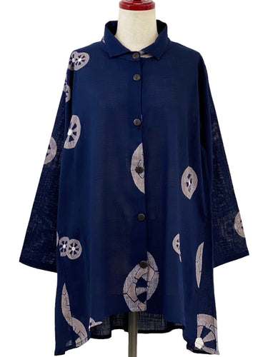 Swing Jacket - Wheels Print - Dark Blue