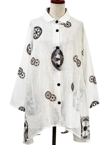 Swing Jacket - Wheels Print - Natural