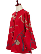 Simple Jacket - Forest Path Print - Red