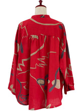 Simple Jacket - Forest Path Print - Red