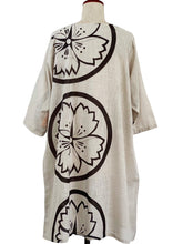 Circle Pocket Tunic - Sakura Print - Light Grey