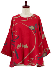 Flare Pullover - Forest Path Print - Red