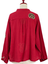 Tuck Jacket - Double Gauze - Temari Print - Red