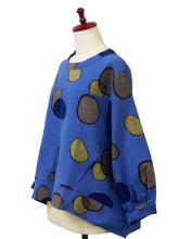 Panel A-Line Pullover - Pebbles Print - Blue