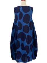 Panel Jumper - Big Polka Dots Print - Dark Blue