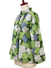 Tuck Jacket - Floral Print - Green