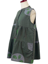 Panel Vest - Multi Bubble Print - Green