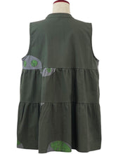 Panel Vest - Multi Bubble Print - Green