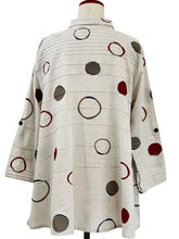 Pintuck Jacket - Multi Circles Print - Light Grey