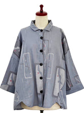 A-Line Jacket - Ume Branch Print - Light Purple
