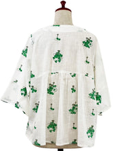 Flare Crop Jacket - Clover Print - Natural