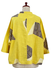 Crop Jacket - Rain Print - Mustard