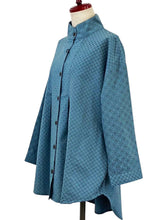 Tuck Hi-Low Jacket - Shippo Print - Blue