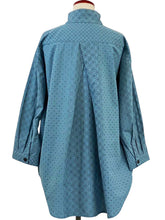 Tuck Hi-Low Jacket - Shippo Print - Blue
