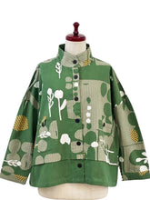 Layered Jacket - Garden Print - Green