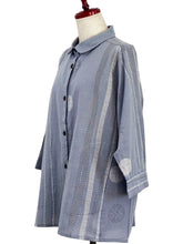 Simple Jacket - Multi Textile Line Print - Light Purple