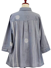 Simple Jacket - Multi Textile Line Print - Light Purple