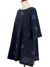 Simple Tunic - Watercolor Circles Print - Black
