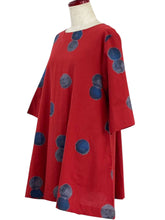 Simple Tunic - Watercolor Circles Print - Red