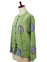 Pintuck Jacket - Marbles Print - Green