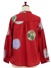 Pintuck Jacket - Marbles Print - Red