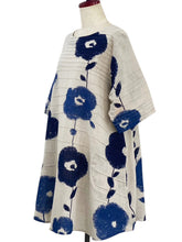 Pintuck Tunic - Blossom Print - Light Grey