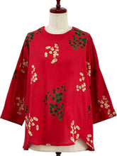 Flare Pullover - Eucalyptus Print - Red
