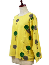 Circle Pocket Pullover - Dandelion Print - Mustard