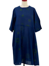 Smock Dress - Whimsical Print - Dark Blue