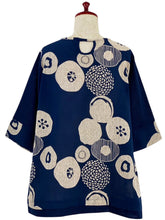 Panel Tunic - Kiku Pop Print - Dark Blue