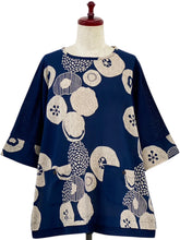 Panel Tunic - Kiku Pop Print - Dark Blue