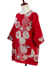 Panel Tunic - Kiku Pop Print - Red