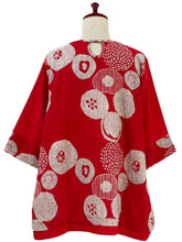 Panel Tunic - Kiku Pop Print - Red