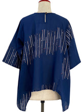 Geometric Flow Pullover - Zen Print - Dark Blue