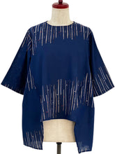Geometric Flow Pullover - Zen Print - Dark Blue