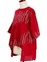 Geometric Flow Pullover - Zen Print - Red
