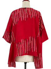 Geometric Flow Pullover - Zen Print - Red