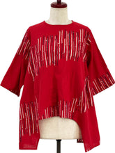 Geometric Flow Pullover - Zen Print - Red