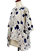 Geometric Flow Jacket - Abstract Print - Light Grey
