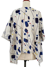 Geometric Flow Jacket - Abstract Print - Light Grey