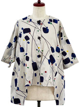 Geometric Flow Jacket - Abstract Print - Light Grey