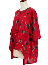 Geometric Flow Jacket - Abstract Print - Red