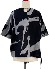 Asymmetrical Pullover - Calligraphy Print - Black